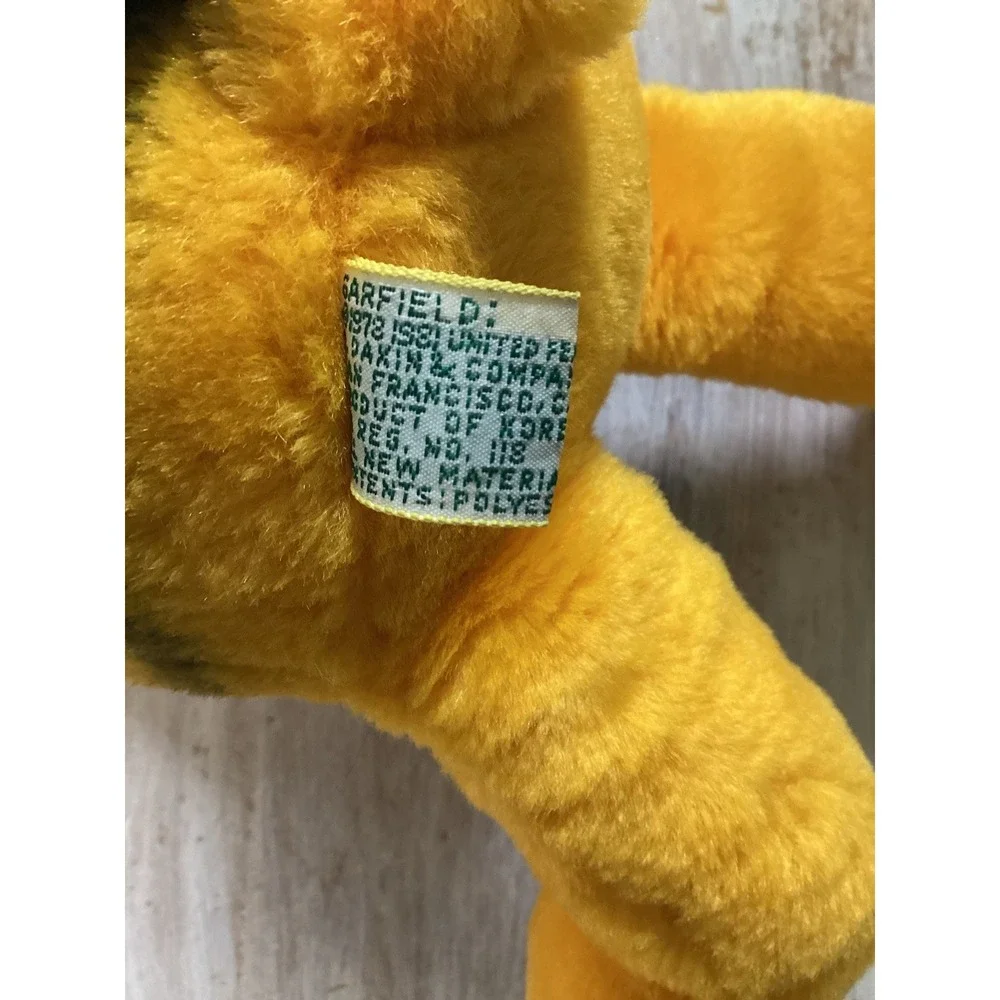 Vintage RARE‎ 1978 1981 Garfield Stuffed Animal Plush With Rotating Head